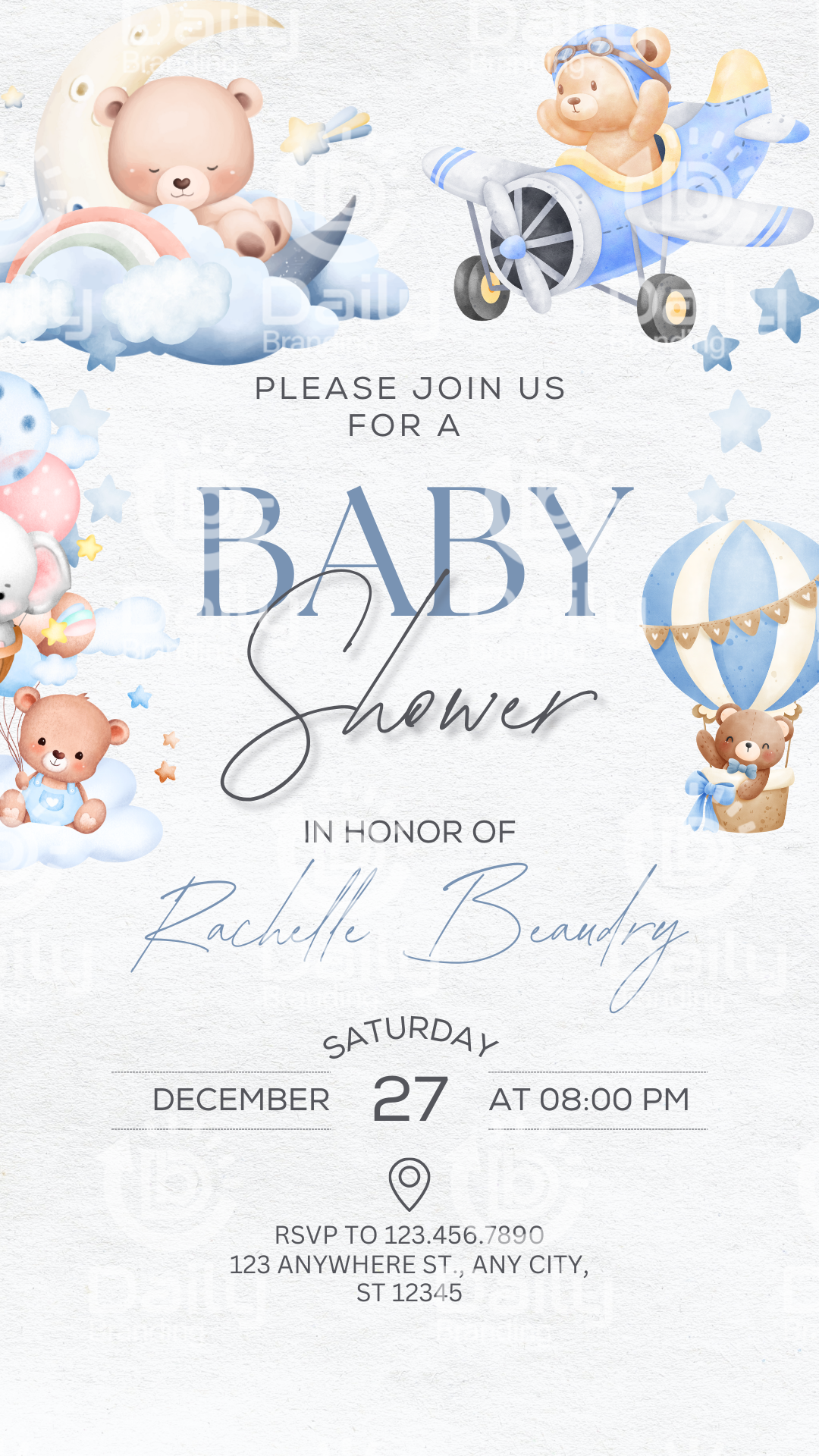 Baby Shower Invitation Card DBI- 28