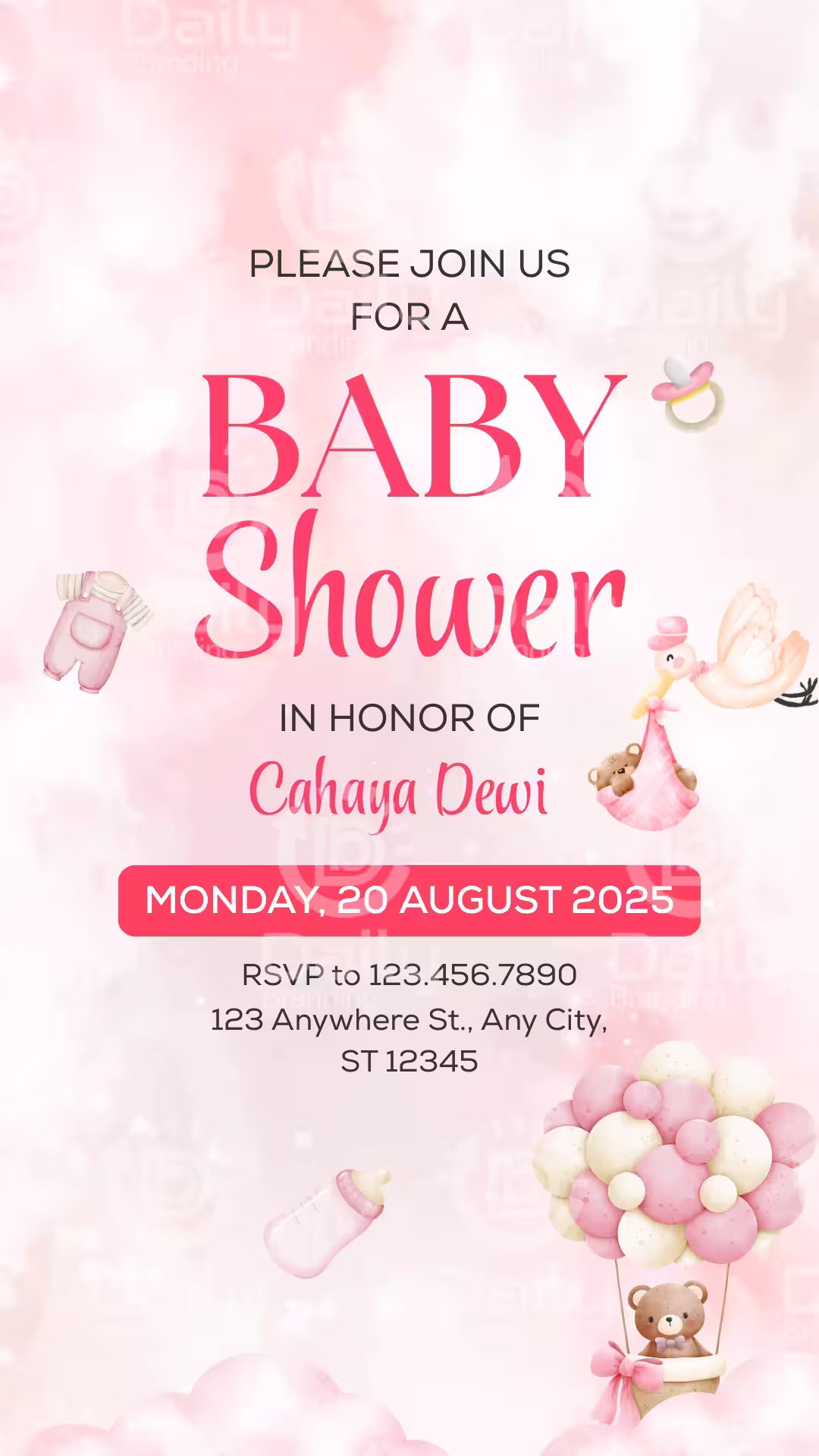 Baby Shower Invitation Card DBI- 29