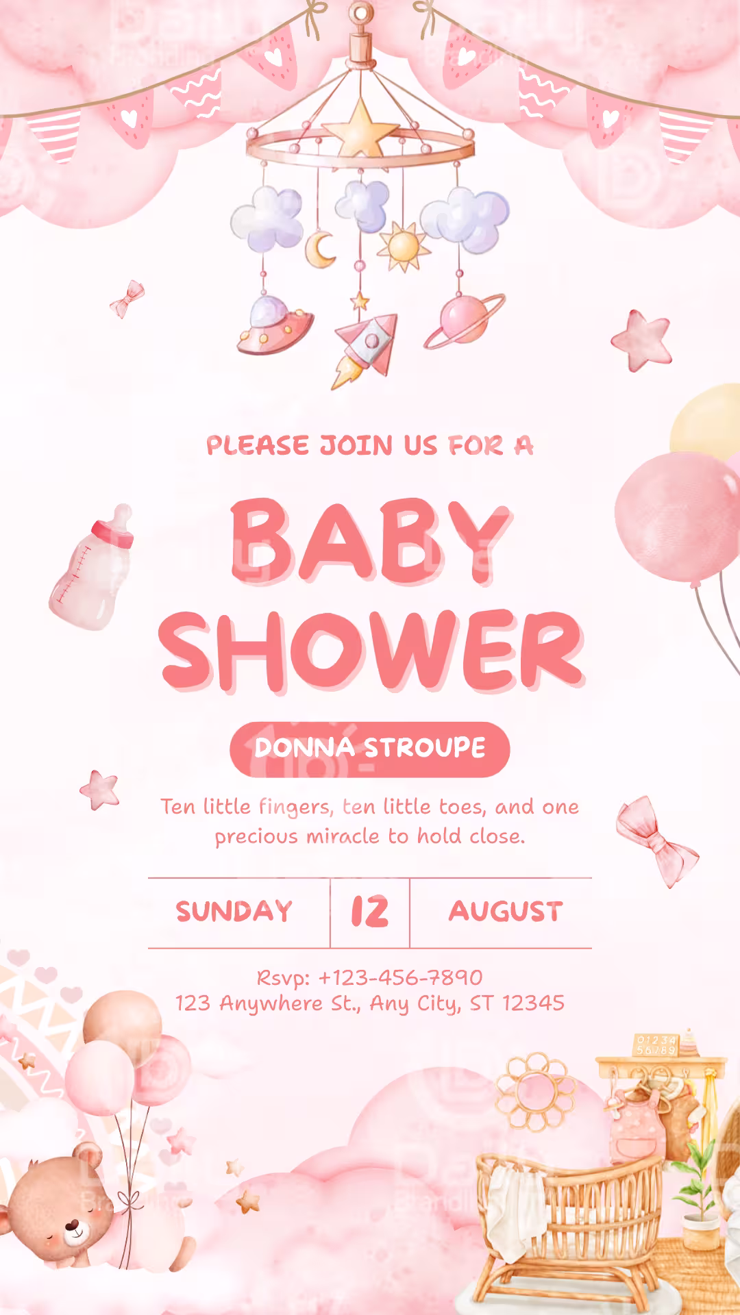 Baby Shower Invitation Card DBI- 31